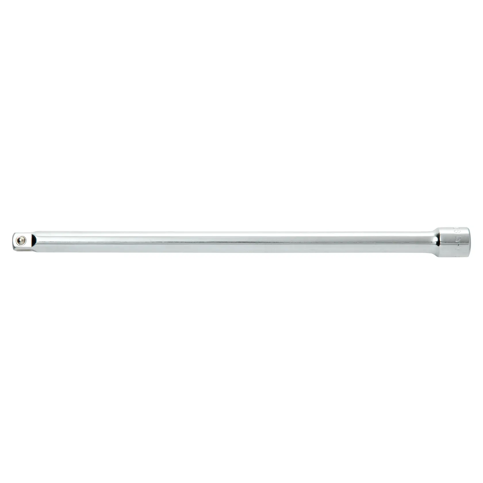 STANLEY 4-86-208 barra de extensión cromada para llaves de vaso, vista lateral sobre fondo blanco.