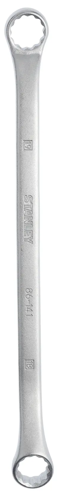 Chave estrela STANLEY 86-141, ferramenta manual prateada, vista direta em fundo branco.