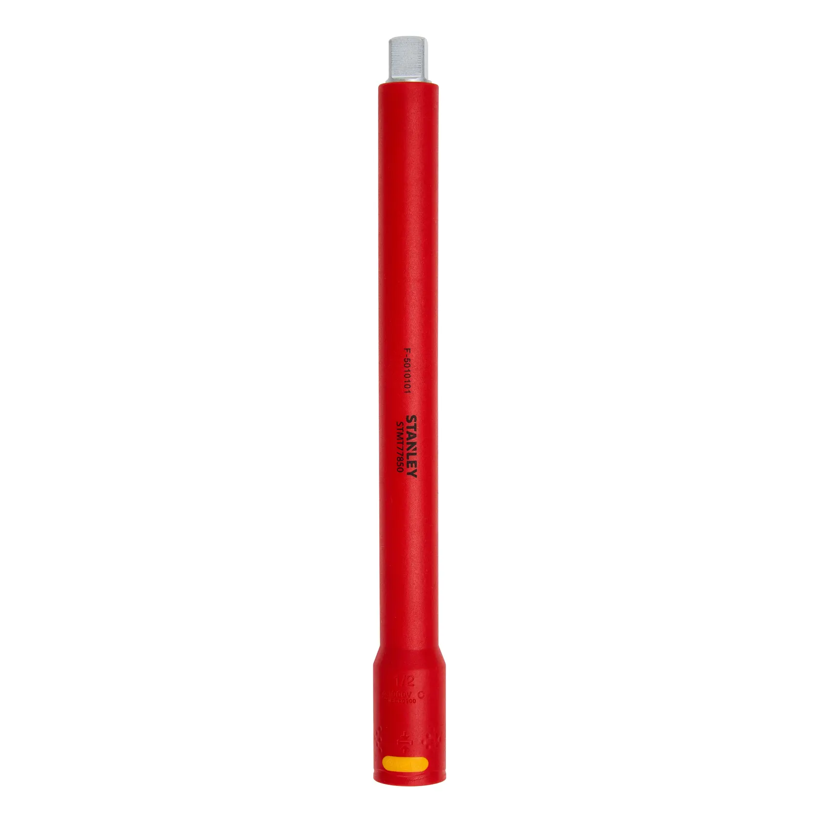 Fotografía de la extensión aislada para dado roja STANLEY STMT77850-LA, categoría herramienta, ángulo frontal sobre fondo blanco.